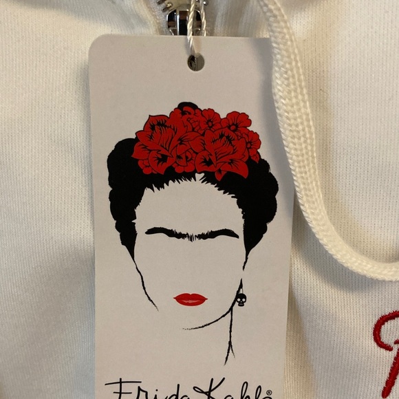 NWT Frida Kahlo x Shein Graphic Zip Front  Hoodie - Picture 6 of 10